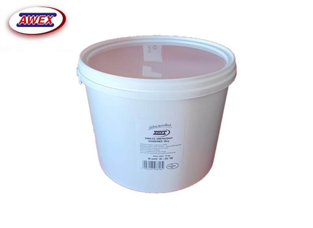 Smalec wieprzowy wiaderko 10 kg
